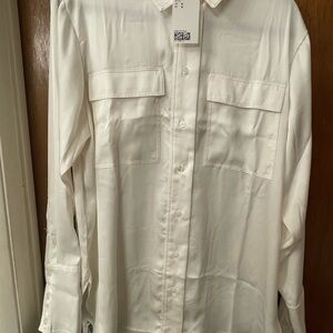 Classic White Button-Up Shirt